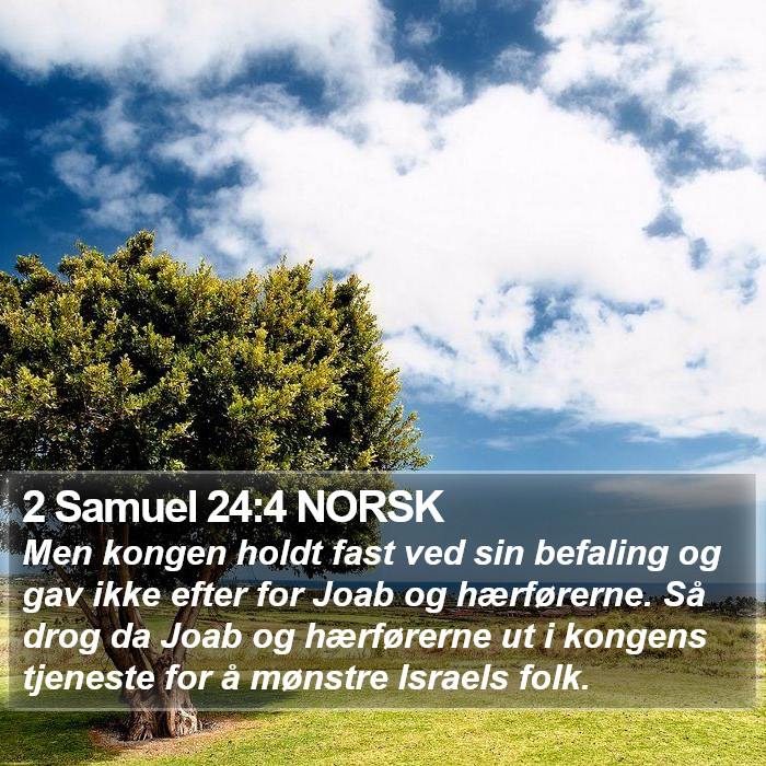 2 Samuel 24:4 NORSK Bible Study