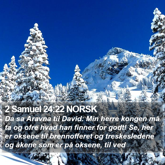 2 Samuel 24:22 NORSK Bible Study