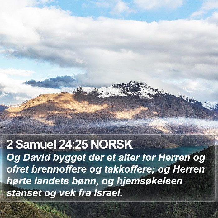 2 Samuel 24:25 NORSK Bible Study