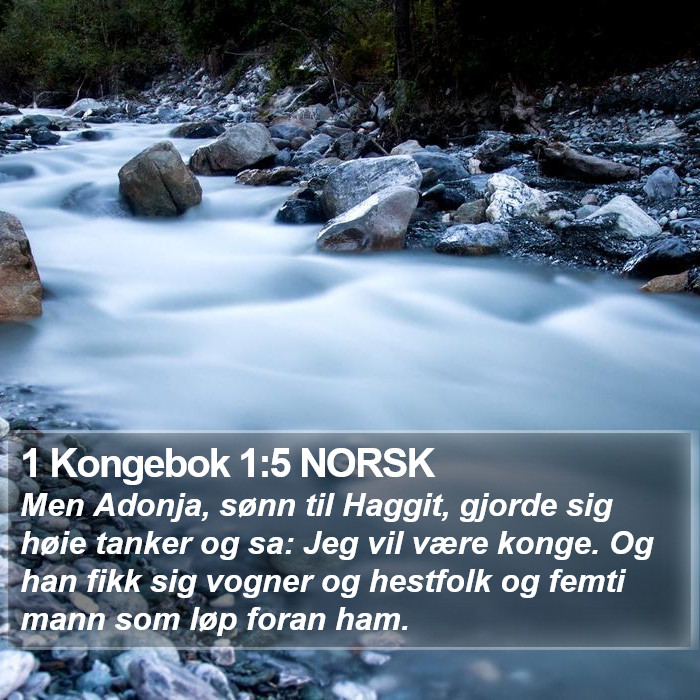 1 Kongebok 1:5 NORSK Bible Study