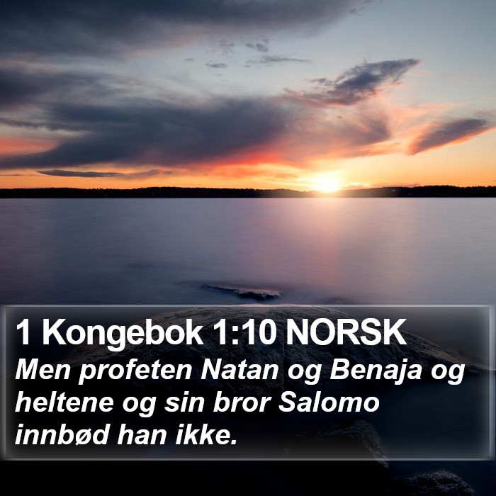 1 Kongebok 1:10 NORSK Bible Study