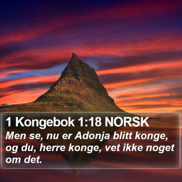 1 Kongebok 1:18 NORSK Bible Study