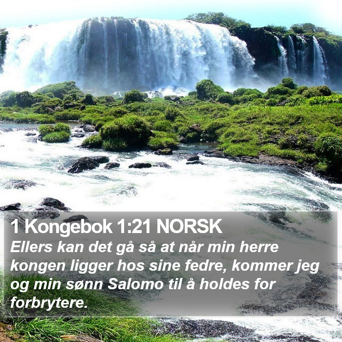 1 Kongebok 1:21 NORSK Bible Study