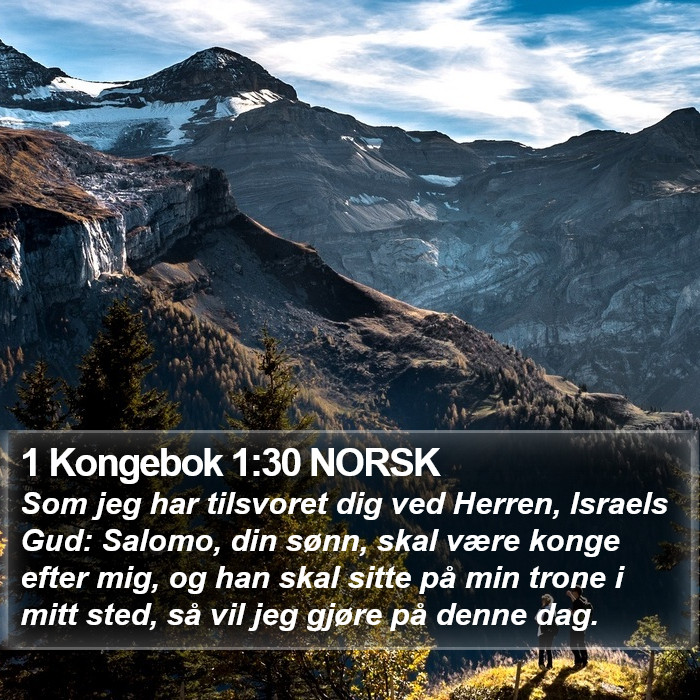 1 Kongebok 1:30 NORSK Bible Study