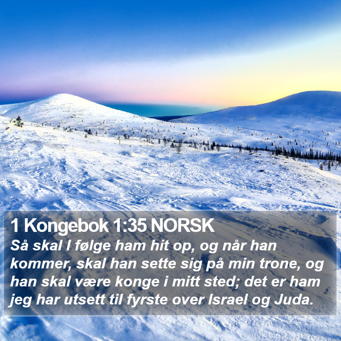 1 Kongebok 1:35 NORSK Bible Study