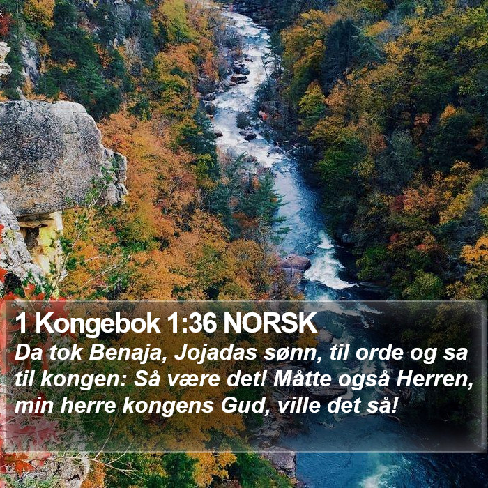 1 Kongebok 1:36 NORSK Bible Study