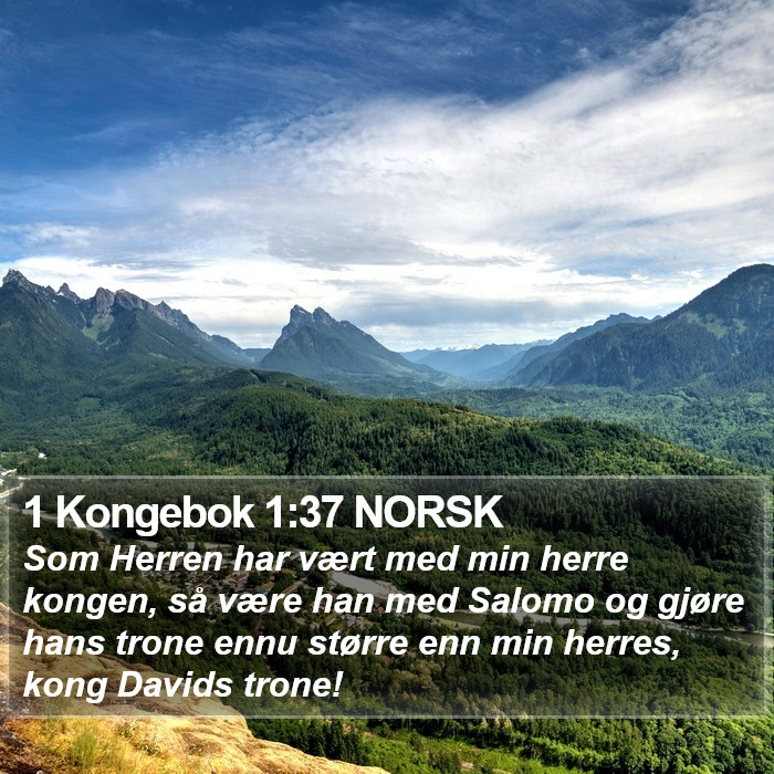 1 Kongebok 1:37 NORSK Bible Study