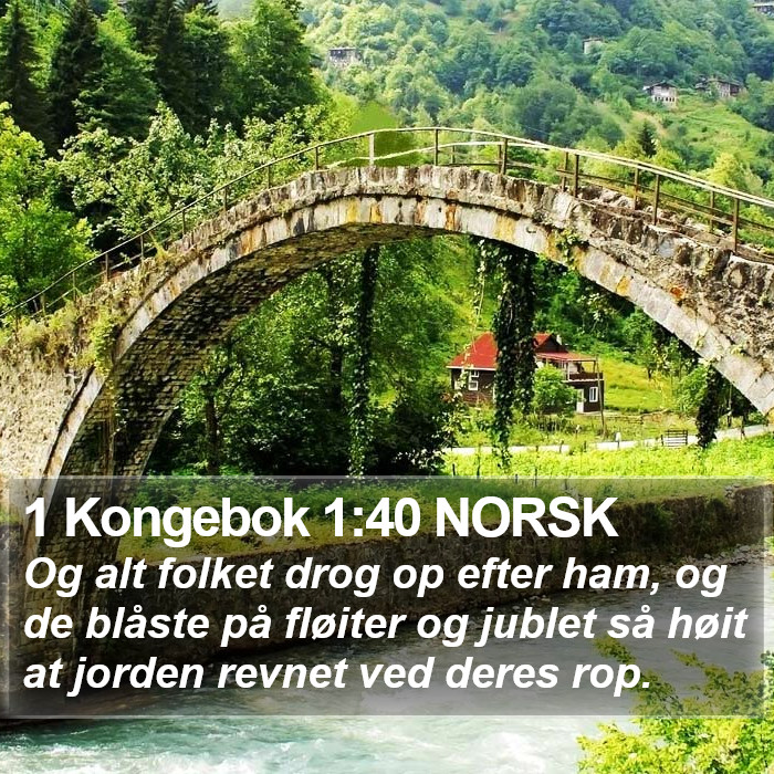 1 Kongebok 1:40 NORSK Bible Study