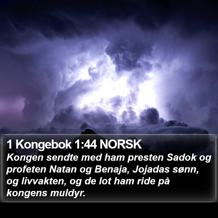 1 Kongebok 1:44 NORSK Bible Study