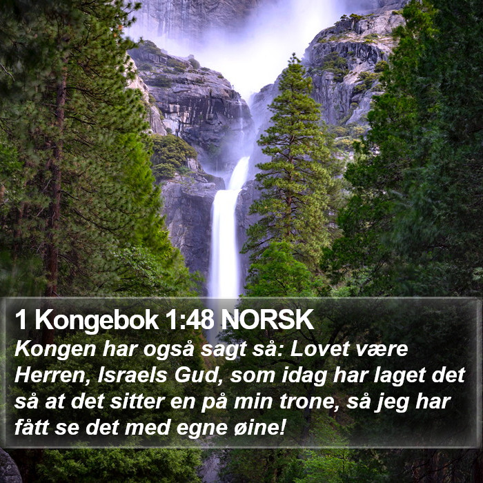 1 Kongebok 1:48 NORSK Bible Study