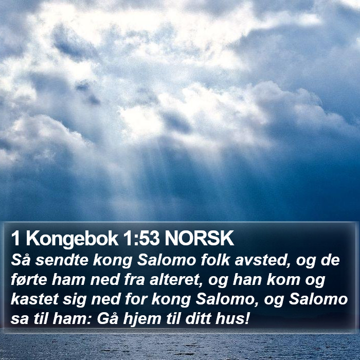 1 Kongebok 1:53 NORSK Bible Study