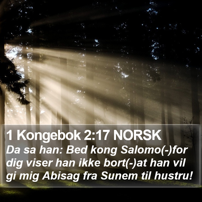1 Kongebok 2:17 NORSK Bible Study