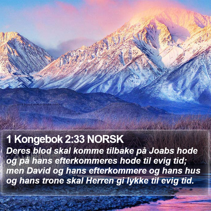 1 Kongebok 2:33 NORSK Bible Study