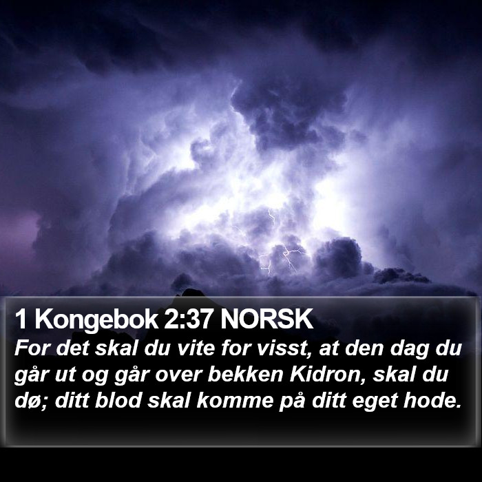 1 Kongebok 2:37 NORSK Bible Study