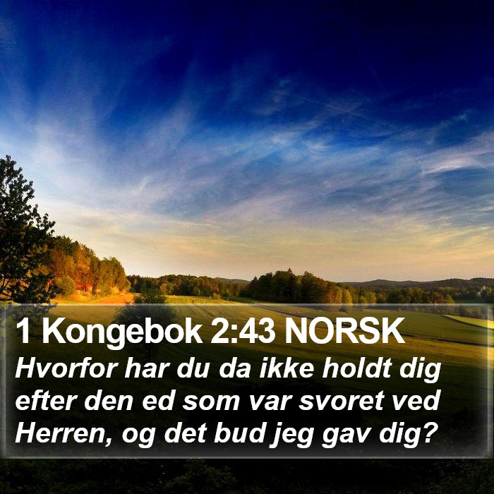 1 Kongebok 2:43 NORSK Bible Study