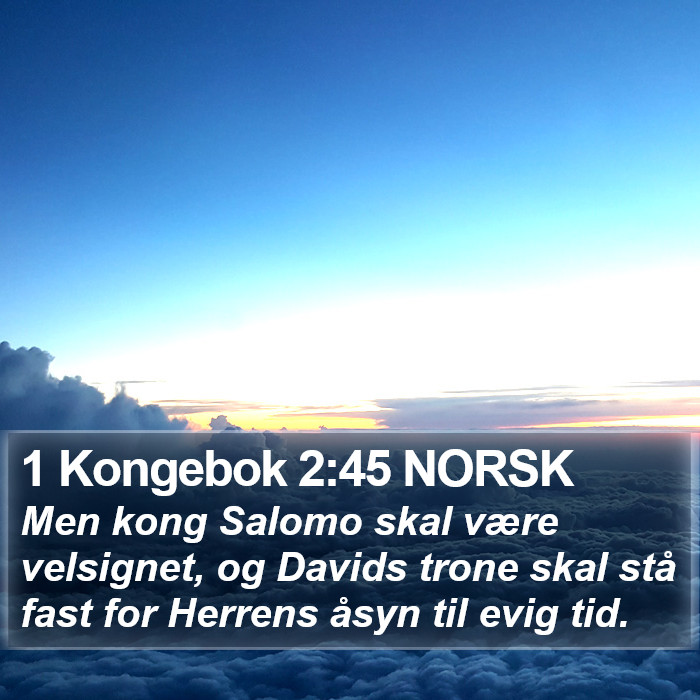 1 Kongebok 2:45 NORSK Bible Study