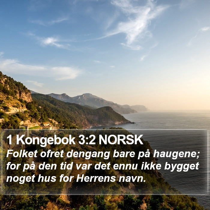 1 Kongebok 3:2 NORSK Bible Study