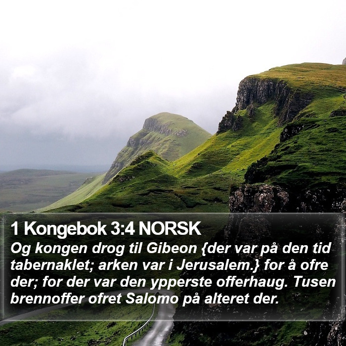 1 Kongebok 3:4 NORSK Bible Study