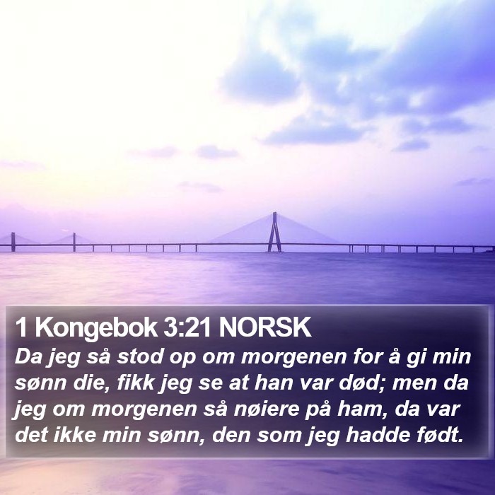 1 Kongebok 3:21 NORSK Bible Study