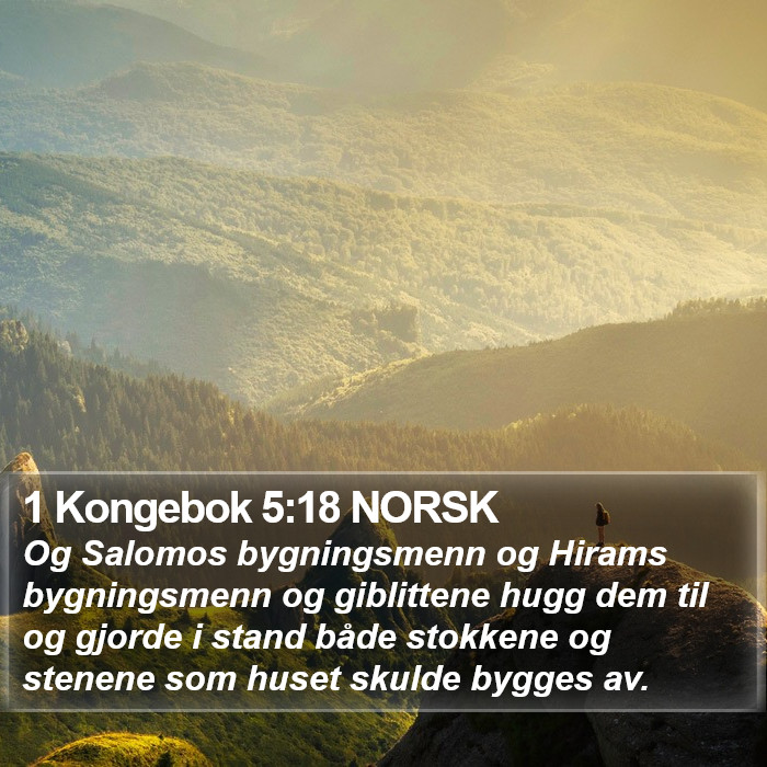 1 Kongebok 5:18 NORSK Bible Study