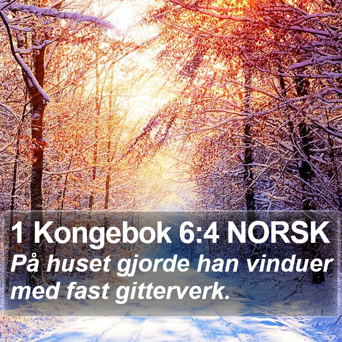 1 Kongebok 6:4 NORSK Bible Study
