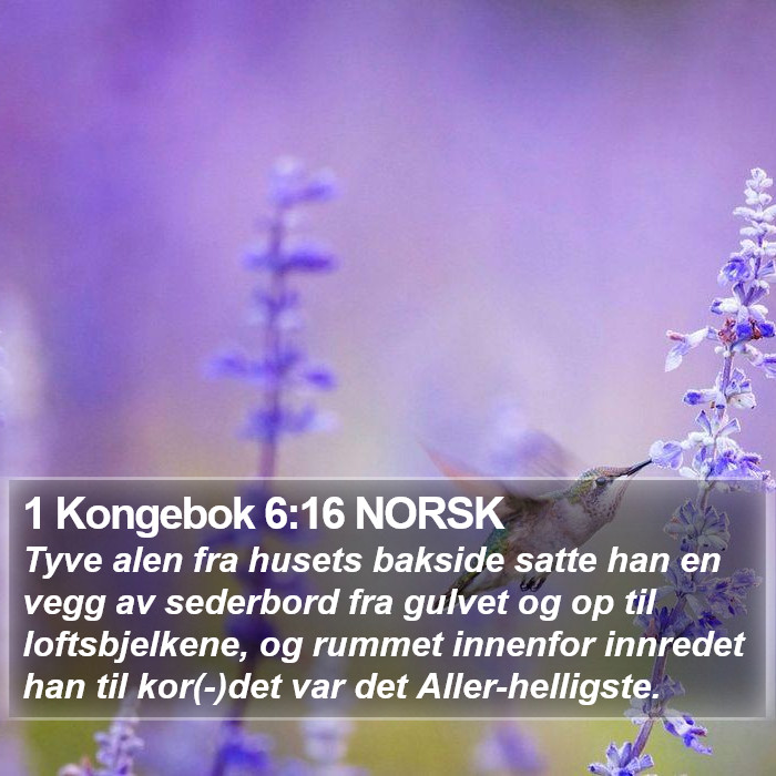 1 Kongebok 6:16 NORSK Bible Study