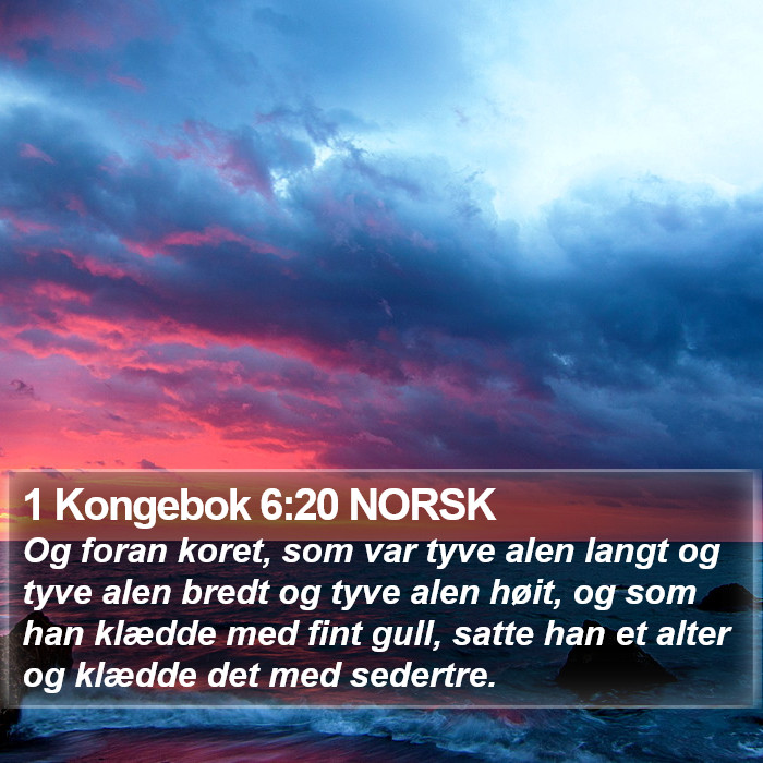 1 Kongebok 6:20 NORSK Bible Study