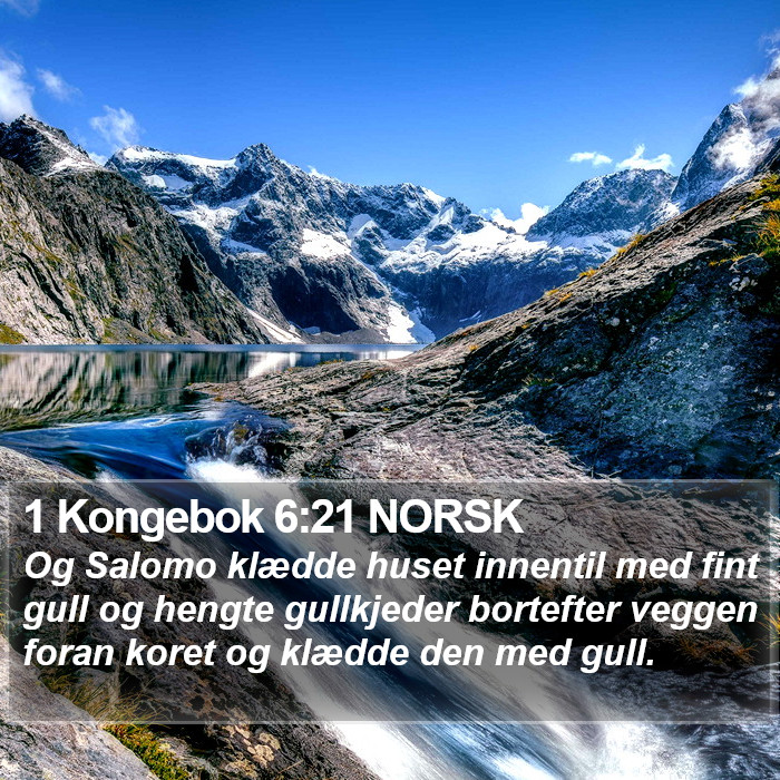 1 Kongebok 6:21 NORSK Bible Study