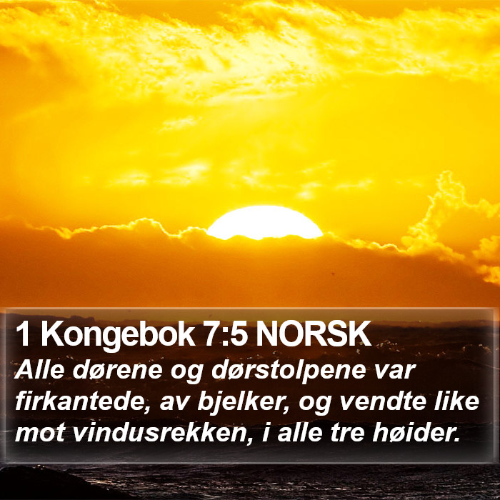 1 Kongebok 7:5 NORSK Bible Study