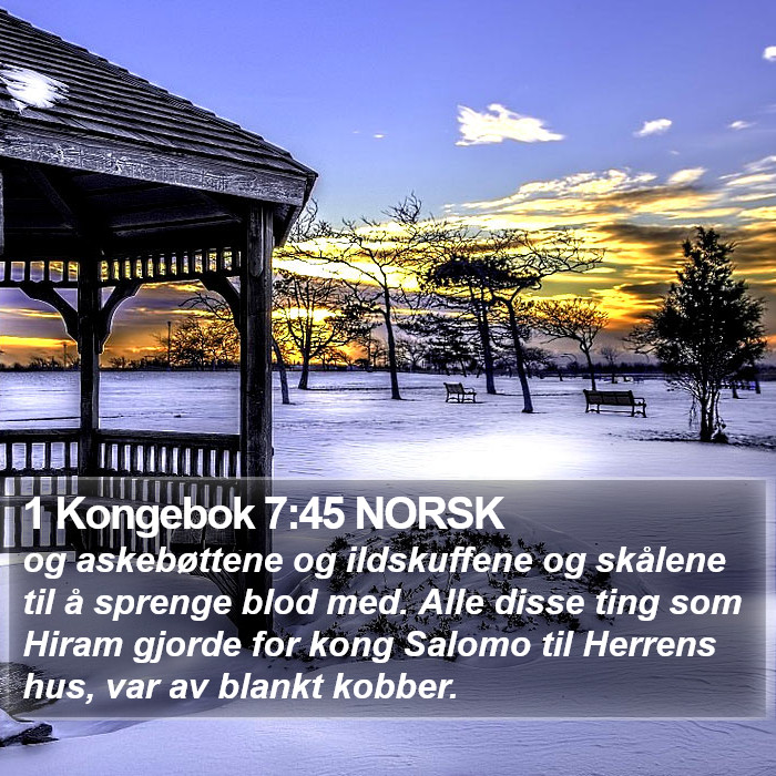 1 Kongebok 7:45 NORSK Bible Study