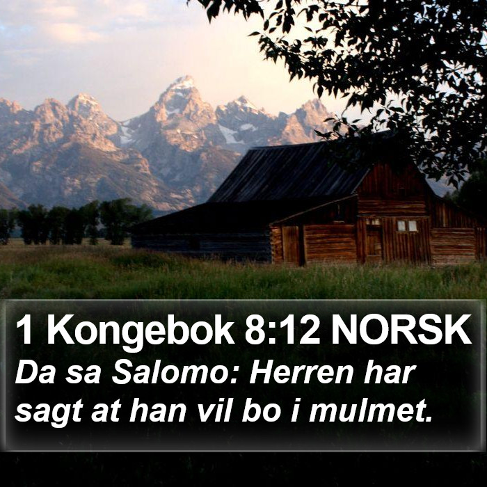 1 Kongebok 8:12 NORSK Bible Study