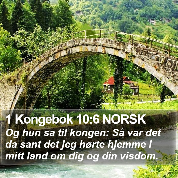 1 Kongebok 10:6 NORSK Bible Study