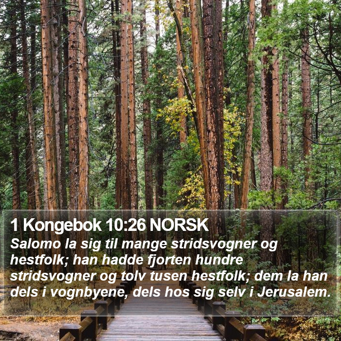 1 Kongebok 10:26 NORSK Bible Study