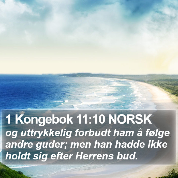 1 Kongebok 11:10 NORSK Bible Study