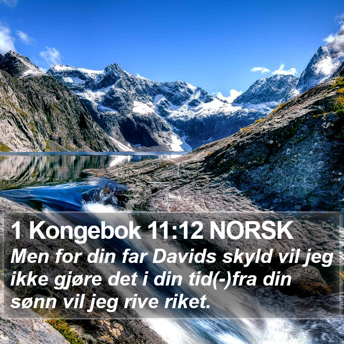 1 Kongebok 11:12 NORSK Bible Study