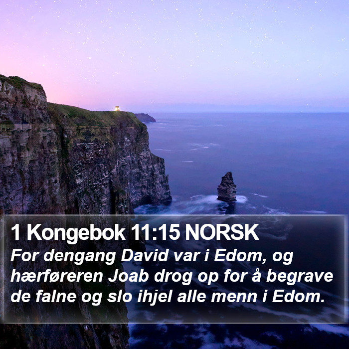 1 Kongebok 11:15 NORSK Bible Study