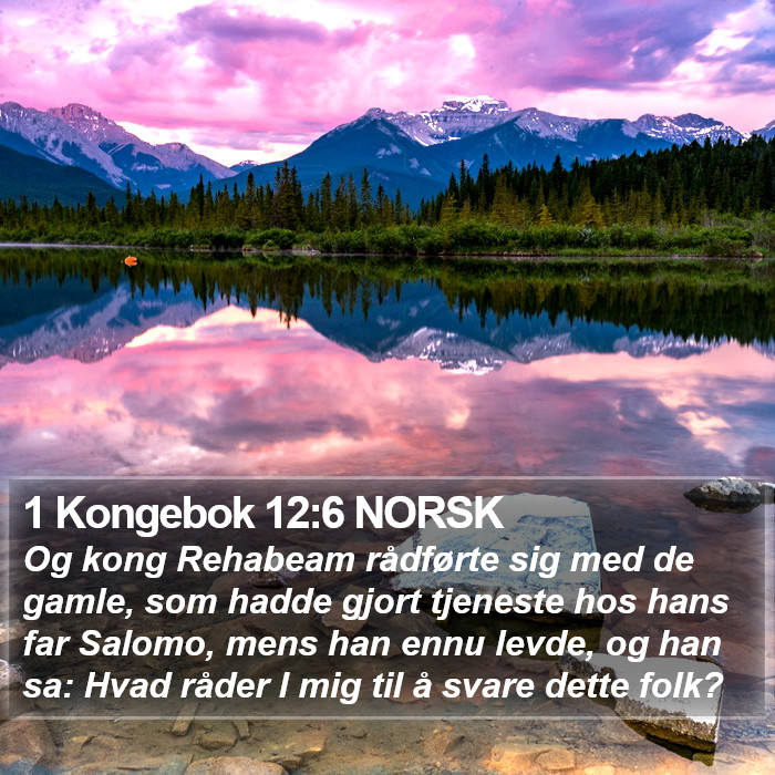 1 Kongebok 12:6 NORSK Bible Study