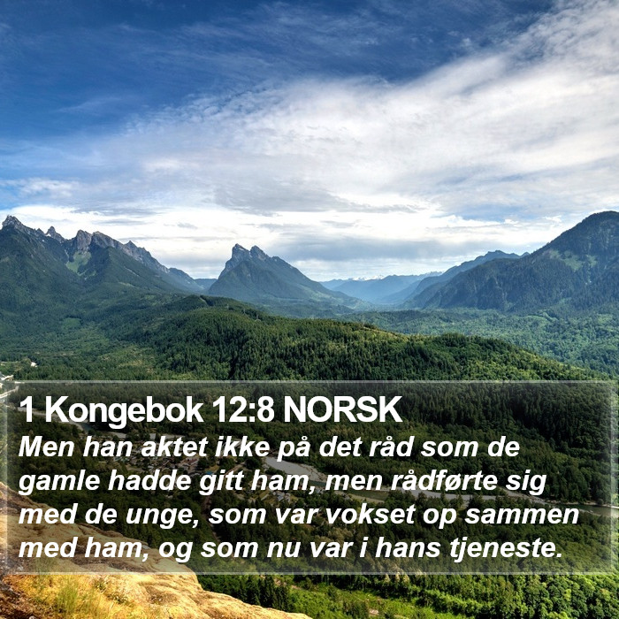 1 Kongebok 12:8 NORSK Bible Study