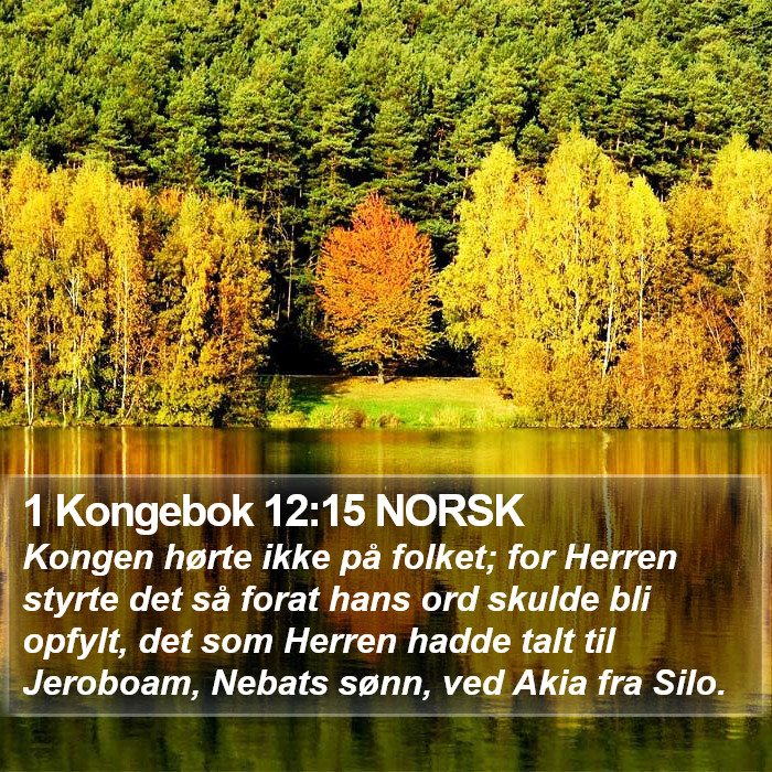 1 Kongebok 12:15 NORSK Bible Study