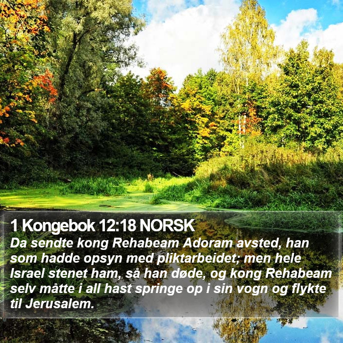 1 Kongebok 12:18 NORSK Bible Study