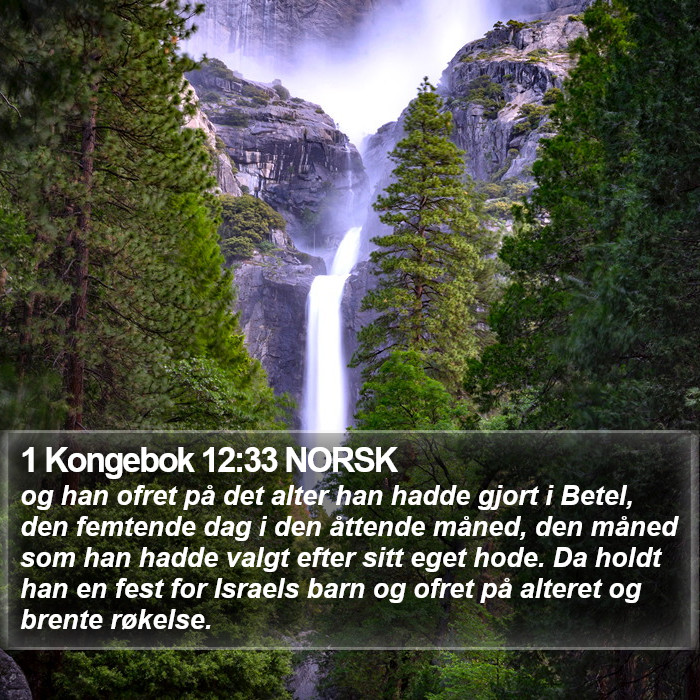 1 Kongebok 12:33 NORSK Bible Study