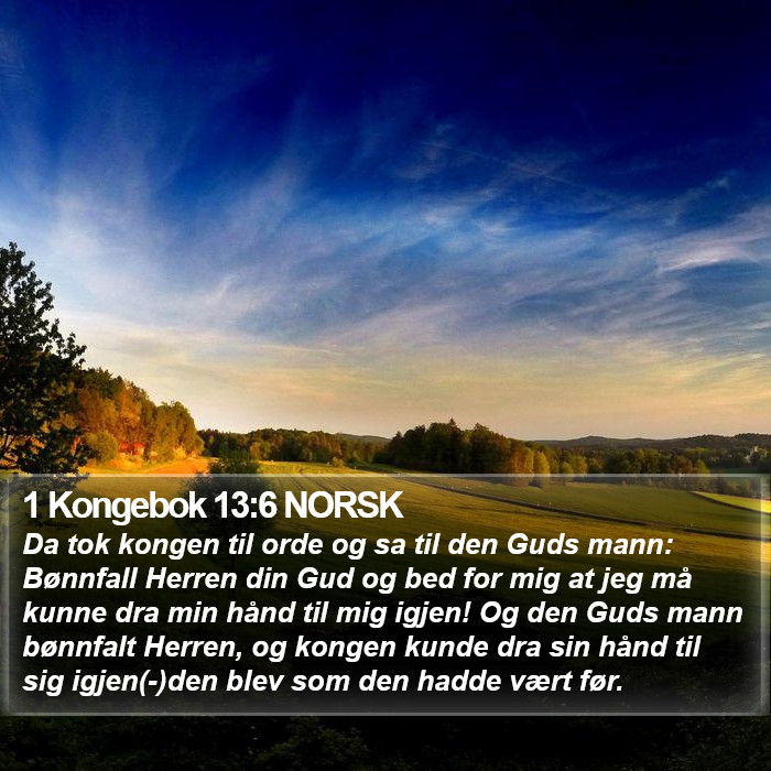 1 Kongebok 13:6 NORSK Bible Study