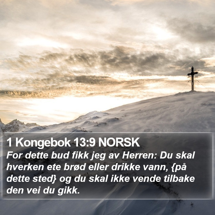 1 Kongebok 13:9 NORSK Bible Study