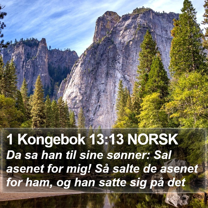 1 Kongebok 13:13 NORSK Bible Study