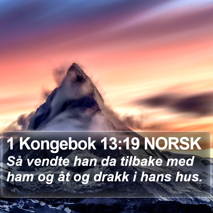 1 Kongebok 13:19 NORSK Bible Study