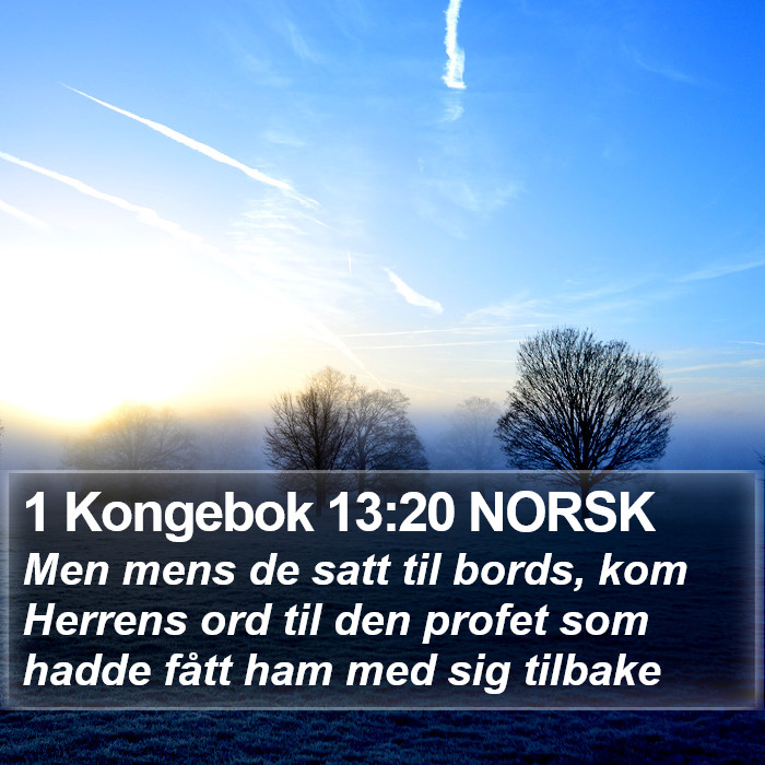 1 Kongebok 13:20 NORSK Bible Study