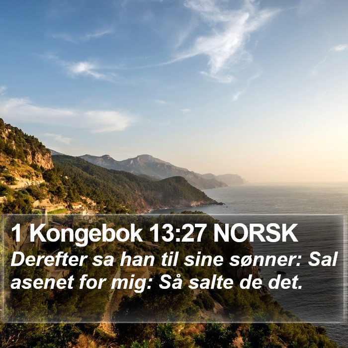 1 Kongebok 13:27 NORSK Bible Study