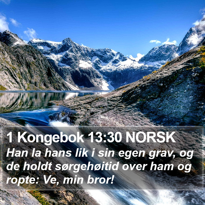 1 Kongebok 13:30 NORSK Bible Study