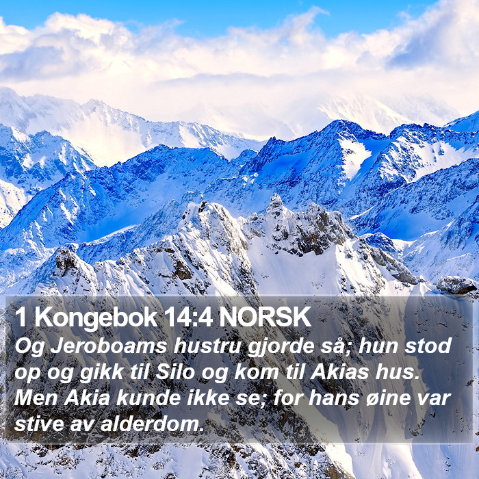 1 Kongebok 14:4 NORSK Bible Study