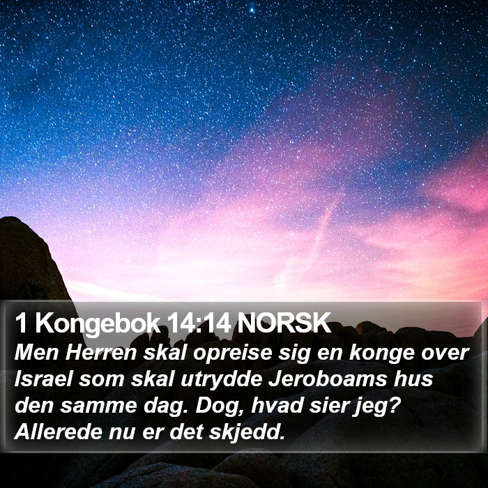 1 Kongebok 14:14 NORSK Bible Study